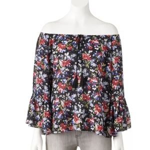 My Michelle Marilyn Off-The-Shoulder Peasant Top - Size XS 🌸